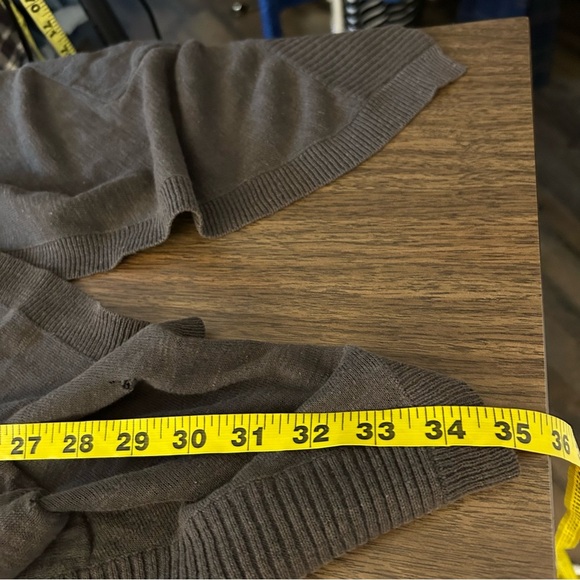 Wilfred Brown linen blend Cardigan Sweater with Waterfall Front *flaw M - Picture 14 of 15